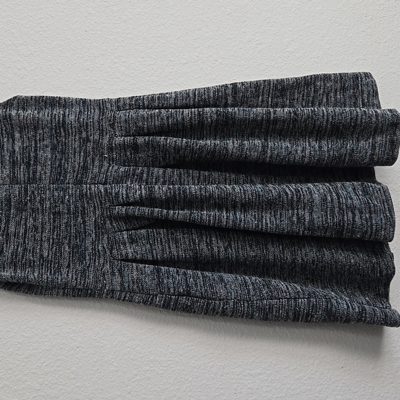 Ganni Anthropologie Pinnacle Tweed Knit Ruffle Mock Neck Fit and Flare Dress LP - Picture 7 of 11